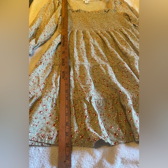 Rue+ Women’s Plus Babydoll Ruched Long Puff Sleeve Tiered Floral Dress 2X - Picture 13 of 13